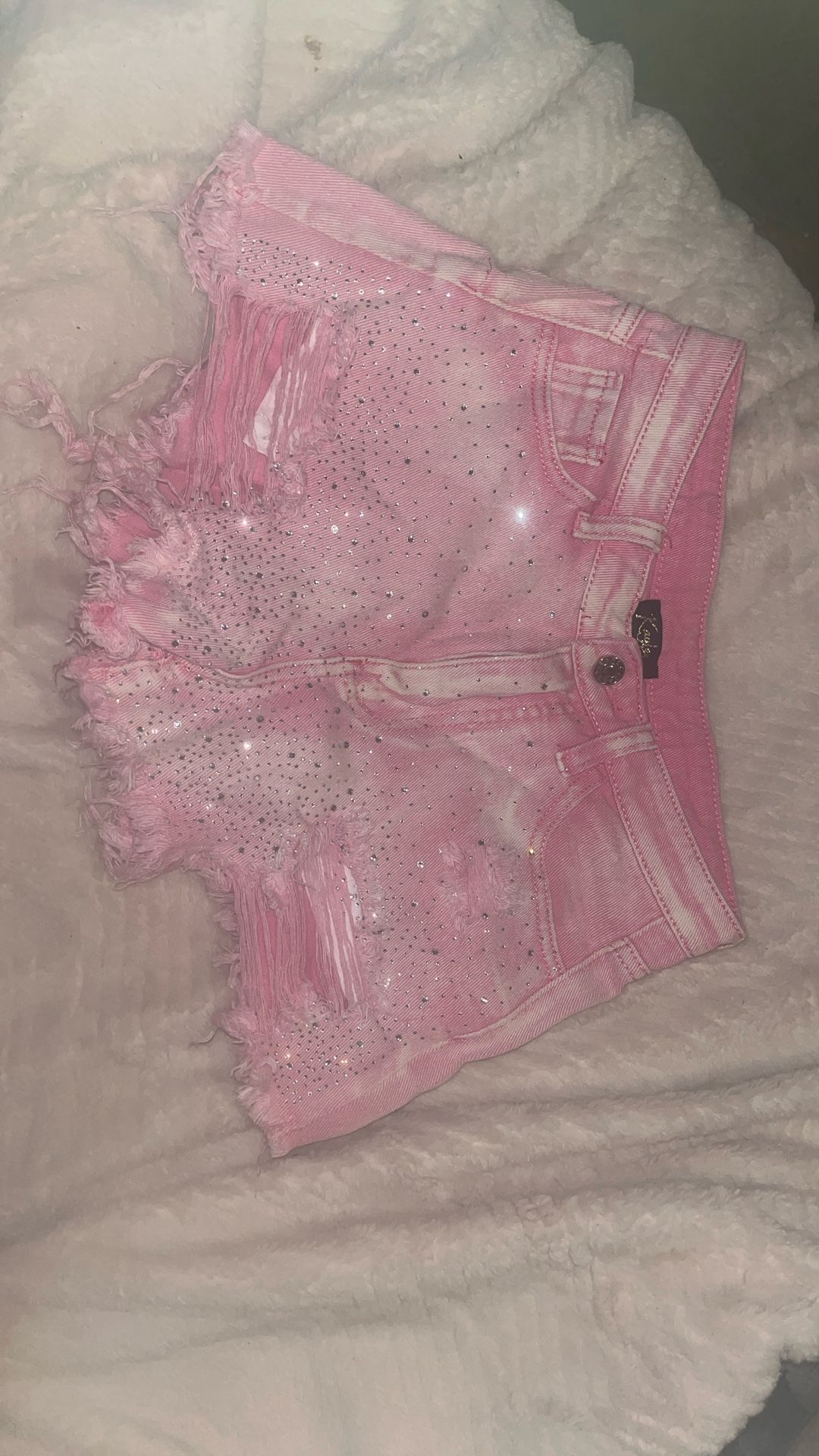 Kaylee Kollection -pink Jean Shorts