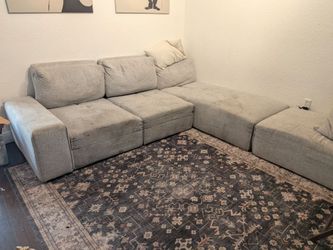 L modular couch sectional grey