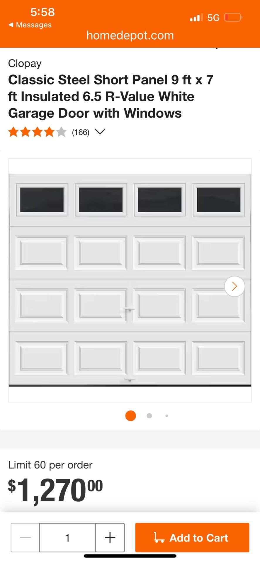 Brand New Garage Door 9 X 7 Insulated With Windows