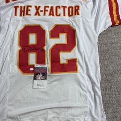 Dante Hall Signed Autograph Custom X-Factor Jersey - JSA COA Sticker Only - KC Chiefs