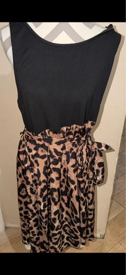 Ladies leopard print sleeveless dress SHEIN curve 3x
