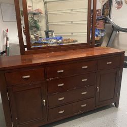 Drawer Dresser and Mirror