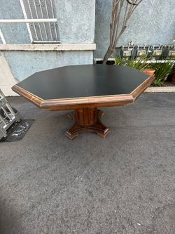 Game table dining table leather