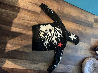 Abstract Flame Face Design Hoodie