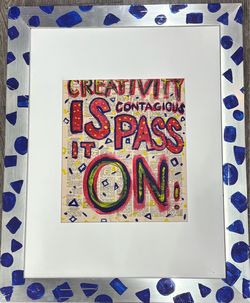 “Creativity is Contagious” framed poster