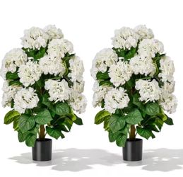 New 2‑Pack 31" Hydrangea Artificial Flowers Outdoor or Indoor