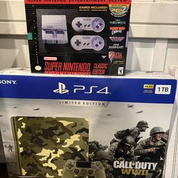 Brand New PS4 ww2 and Nintendo classic mini brand new