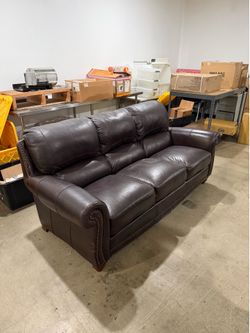 Brown Leather Sofa