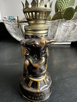 Vintage Mini Enesco Oil Lamp - Beer Drinking Ass