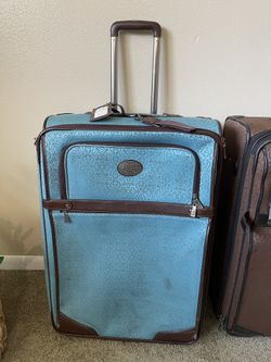 Reba Santa Fe Luggage Suitcase Teal and Brown for Sale in Dallas TX OfferUp