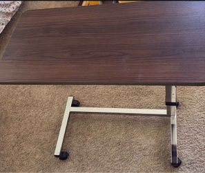 Adjustable Overbed Table with Wheels