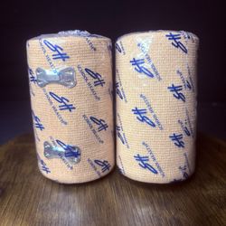 (2 Pack) School Health Elastic Bandage Wrap 4" with clips Beige