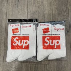 Supreme White Socks