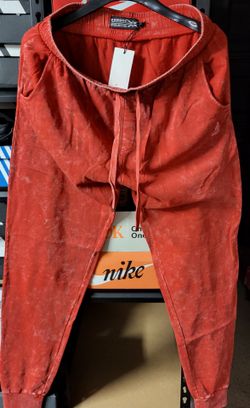 *NEW* Kangol Embroidered Logo 3 Pocket Sweatpants Red Wash Size Large with Tags