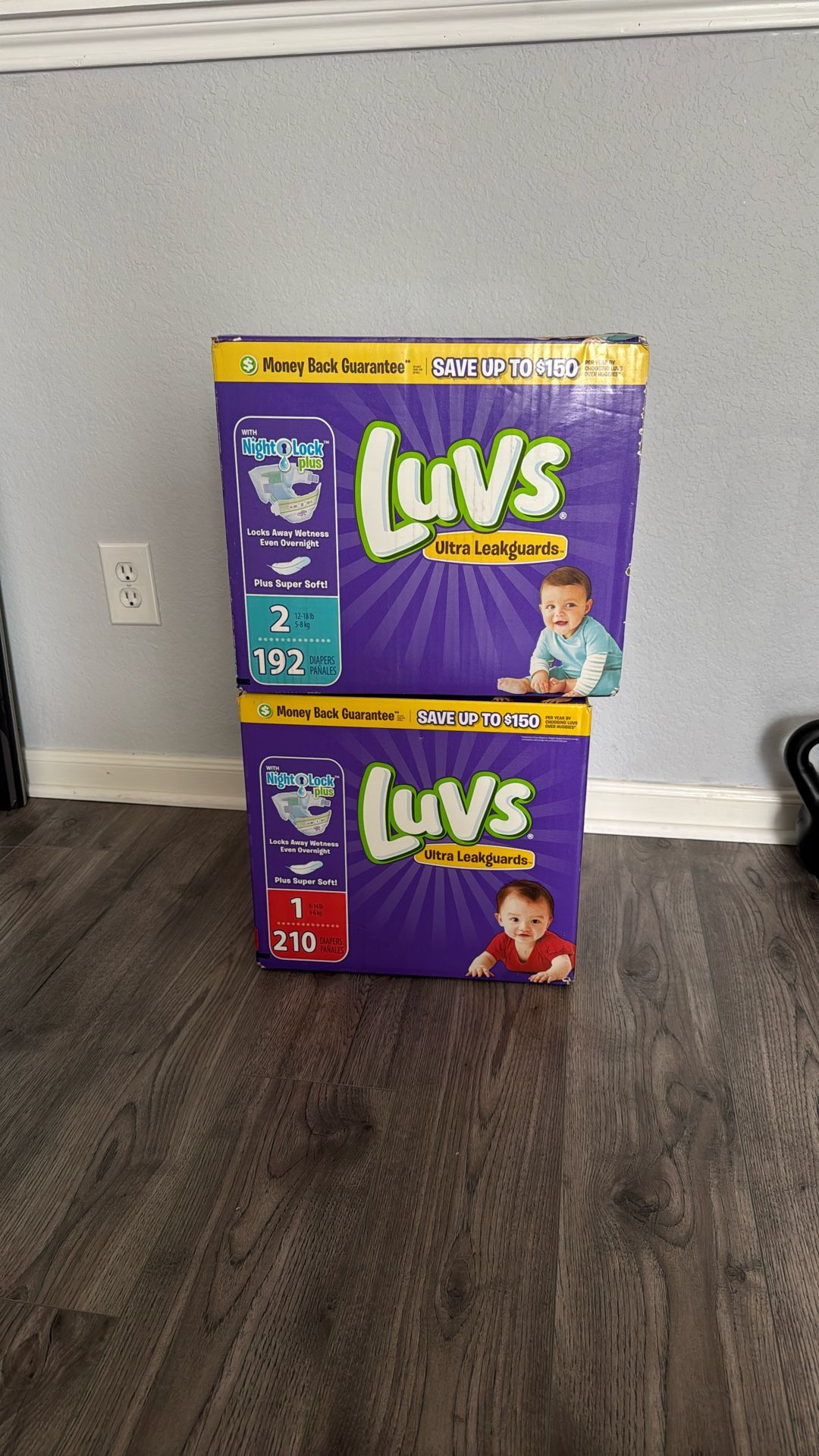 LUVS size 1 & 2 Diapers 