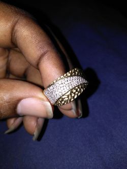 10k gold flawless diamond pinky ring 100 percent real