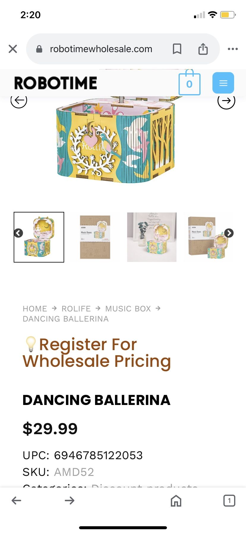 Ballerina Music Box