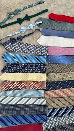Mixed Lot of Men's Neckties and Bow Ties