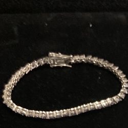 Zirconia Diamond Silver Size 6 Bracelet