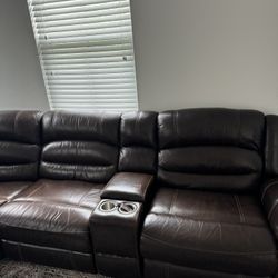 Premium Leather Couch 