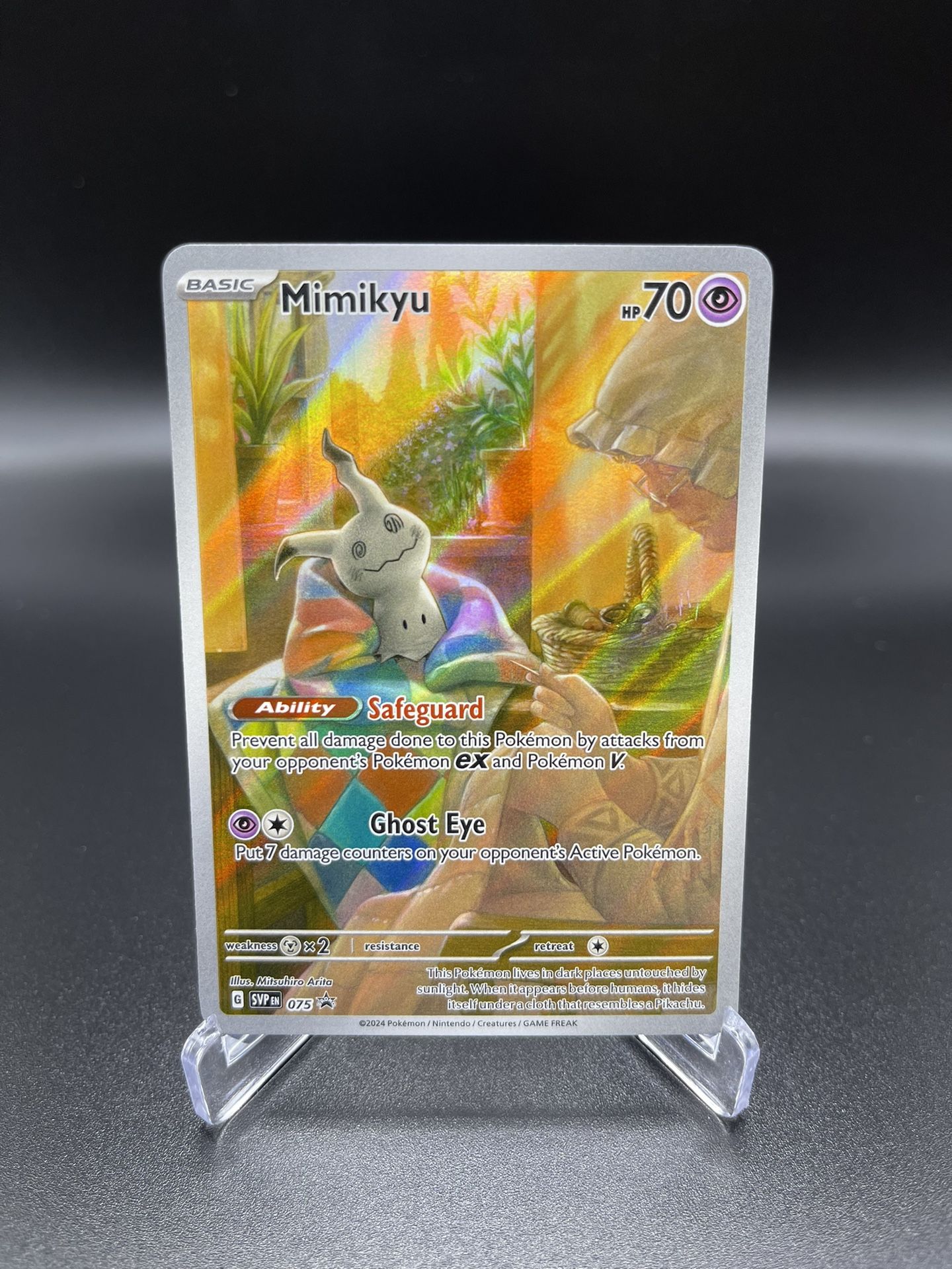 2024 Mimikyu Scarlet And Violet Black star Promo Card