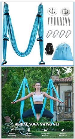 ZELUS Aerial Yoga Swing Sling Strong Yoga Hammock Kit