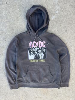 AC/DC “Highway to Hell” Hoodie (Washed Black) – Old Navy L 