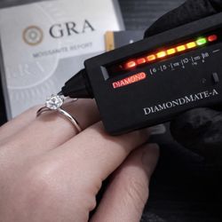 1CT Moissanite Engagement Ring VVS1 D Round Cut 925 Silver GRA Certified 