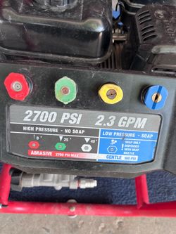 Pressure washer gas