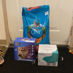 Cat Food And Water Fountain 