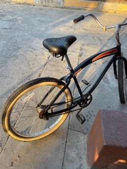 Is a beach cruiser bike three gears runs good. Just needs a better seat make me an offer