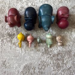 Lot Of Ceramic Safari Zoo Animal Paperweights