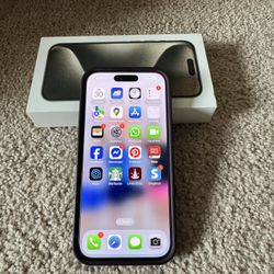 iPhone 15 Pro, Silver, 256gb, Case, Original Box, Screen Protector, Unlocked, Mint