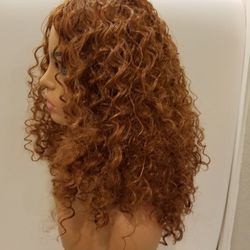 Long Brown Curly Wig
