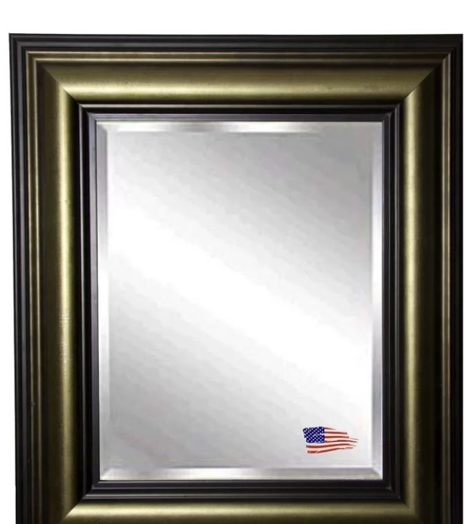 Mickey Rectangle Stepped Antique Wall Mirror