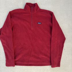 Patagonia Jacket Adult Medium Red Micro D Fleece Synchilla Pullover Outdoor Mens