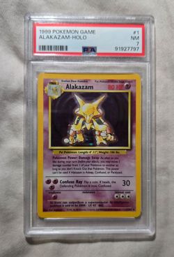 🔮 1999 Pokémon Base Set Alakazam Holo PSA 7 🔮