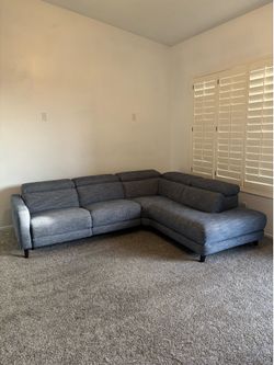 Living Spaces Power Reclining Sectional - Excellent Condition (Pet/Smoke Free)