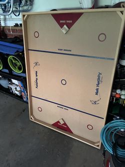 Carrom Nok Hockey Game Large Wooden Board, Sticks And Puck; Kids Adults Play