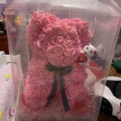 Flower Bear With Baby Bear At The Side