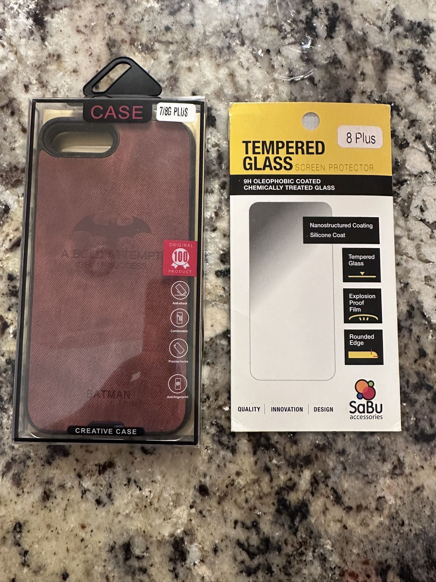 iPhone 8 Plus Case And Tempered Glass Protector