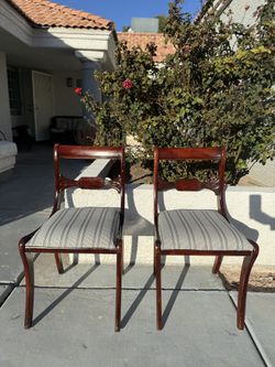 Vintage Wood Dining Chairs (Set of 2)