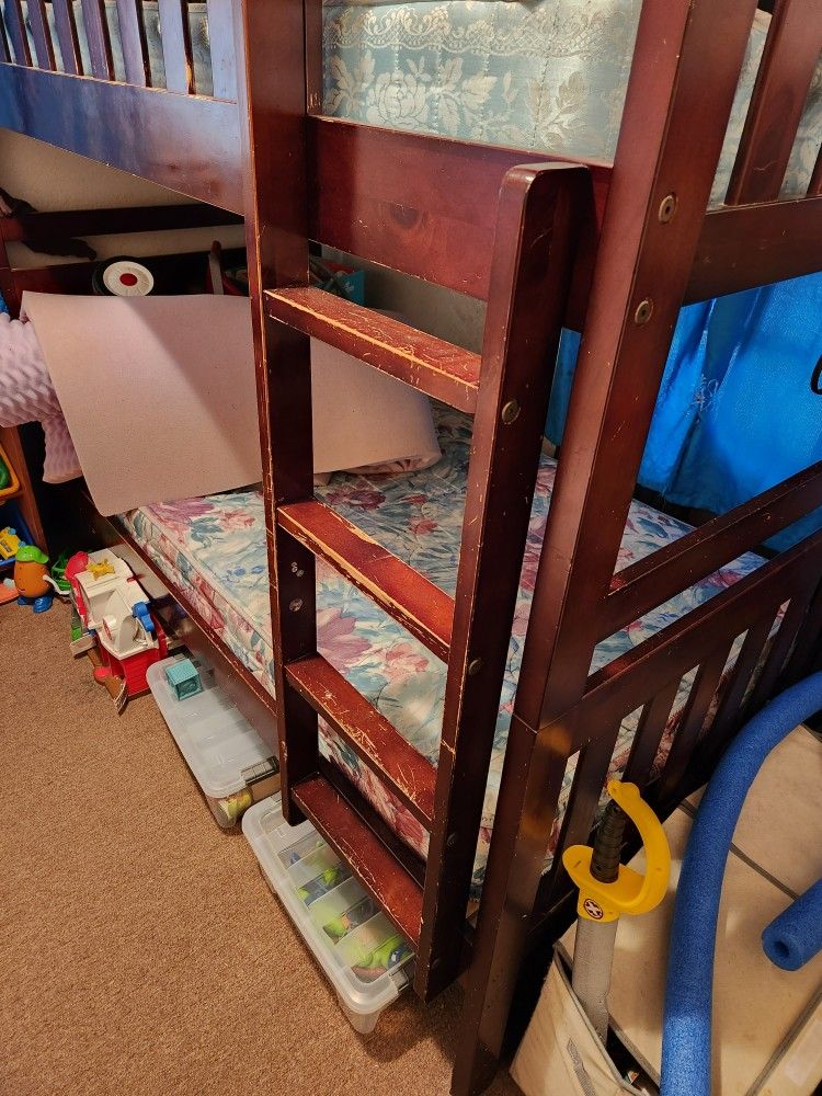 Wood Twin Bunk Bed Frame Only