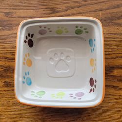 Large Ceramic Dog Bowl 7x7 Inches