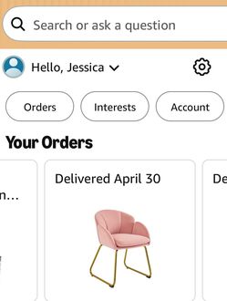 Cute pink chair with gold legs