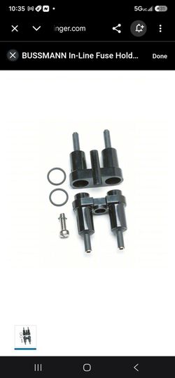 BUSSMANN In-Line Fuse Holder: Non-Rejection Block Style, 2 Pole, 600 V AC Rating, 600 V DC Rating