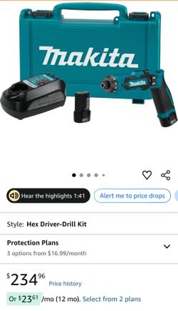 Makita 7.2V Cordless Hex Driver-Drill Kit (Model DF012DSE)