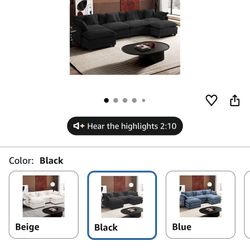 Black Sofa Set 