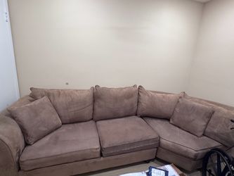 Brown sofa couch