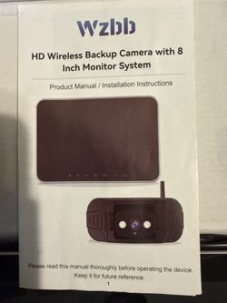 Wireless Backup Camera Monitor System 8 Inch Screen